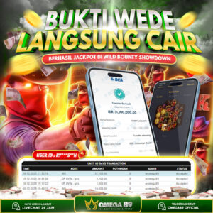 OMEGA89 JACKPOT DI WILD BOUNTY SHOWDOWN Rp.31.100.000,- LUNAS!!