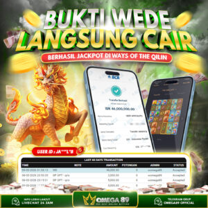OMEGA89 JACKPOT DI WAYS OF THE QILIN Rp.46.000.000,- LUNAS!!