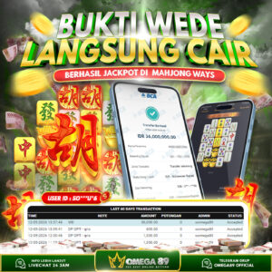 OMEGA89 JACKPOT BERMAIN DI MAHJONG WAYS 2 Rp.36.000.000,- LUNAS!!
